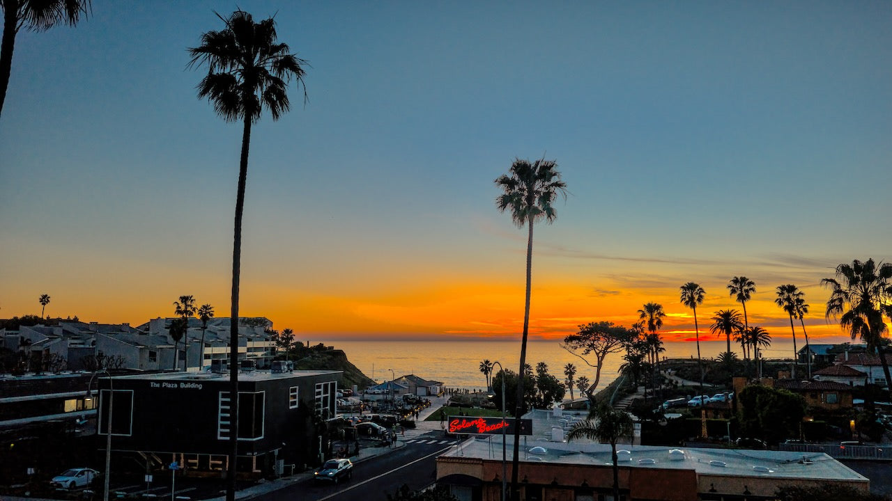Solana Beach Sign At Sunset 1